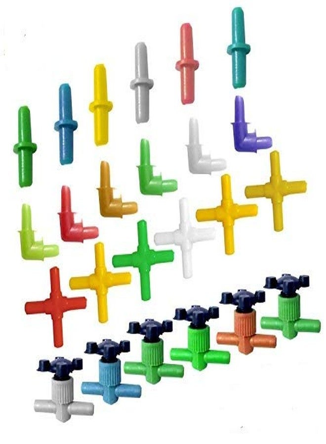 Venusaqua Venus Aqua Outlet Tube Adjustable Connector, Aquarium Multi Uses of 25 Meter PVC Hose Air Pump Air Line and 4 Different Air Valves Plastic, Aquarium Controller 24 Piece with 25 Meter Aquarium Air Tube - Image 4